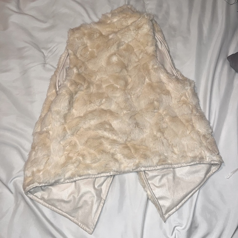 Ivory Faux Fur Vest